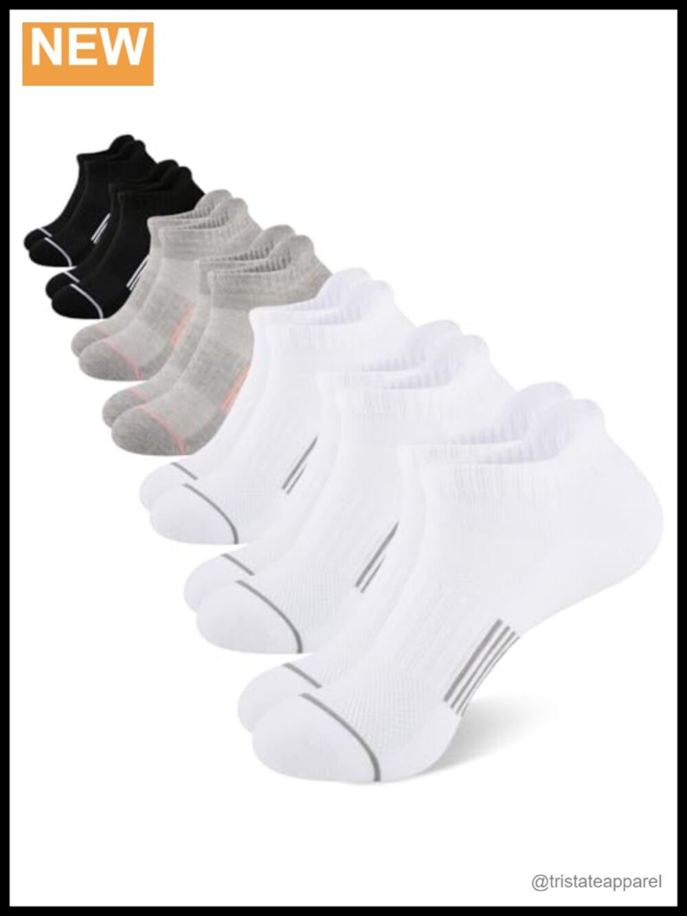 Women's 7 Pairs Ankle Athletic Socks Cushioned Anti-Blister Running Low Cut